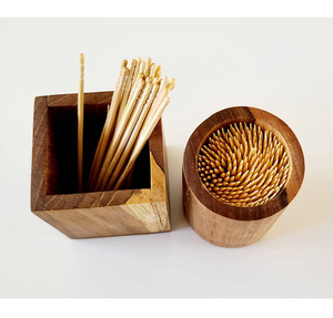 Boîte à cure-dents en bois haut de gamme pour salle à manger, étui personnalisé, nouvel article de cuisine artisanal - Product Image 4