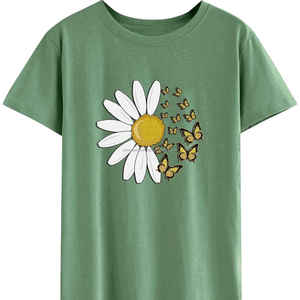 2025/ropa informal de alta calidad para mujer, camisetas de Color sólido a la moda para mujer, logotipo y diseño personalizados a la venta - Product Image 1