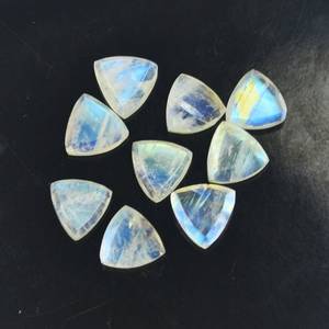 <b>Top</b> Quality Natural <b>Rainbow</b> Moonstone Trillion Faceted Cut loose gemstone Wholesale Loose Stones for Women Latest Jewellery - Product Image 1