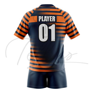 Uniforme de Rugby de Alta Calidad, Talla Grande, Nuevo Diseño, Manga Corta, 100% Poliéster, Secado Rápido y Transpirable - Product Image 4