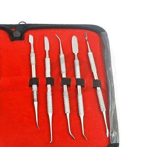 Kit d'instruments de modelage en acier inoxydable pour laboratoire, outils de sculpture de cire dentaire avec étui de transport - Product Image 3