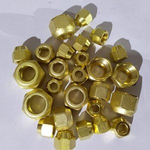 Brass Fully <b>Threaded</b> Hex Head Nylon Insert Self-locking <b>Lock</b> Nut AOL-152(SAE#010166) - Product Image 6