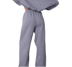 Premium Relaxed Fit Fleece <b>Jogger</b> Pants Custom Casual Sweatpants Elastic Waist Drawstring <b>Wide</b> <b>Leg</b> Lounge Trousers - Product Image 2