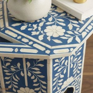 Bone Inlay <b>Storage</b> Nightstand Side <b>Table</b> Irregular Bedside <b>End</b> <b>Table</b> Modern Luxury Farmhouse Bedroom Accent Furniture - Product Image 4