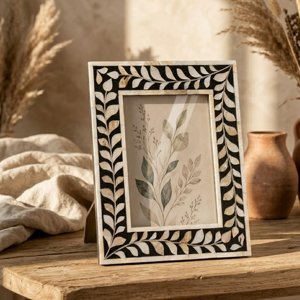Handcrafted mother of pearl floral pattern shell inlay photo <b>frame</b> home decoration good price - Product Image 6