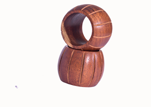Anillos de Servilleta de Madera Redondos con Diseño Tradicional, Duraderos, de 4.5 cm, Decoración para Mesa de Boda - Product Image 3