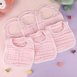 Bavoirs en mousseline extensibles 95% bambou 5% élasthanne - Ajustement doux, absorbants, essentiels pour bébé - Product Image 6