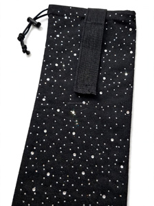 Protège-queue équestre imperméable noir lumineux avec strass, accessoire de toilettage équin pour usage en écurie, sac de queue de cheval - Product Image 3