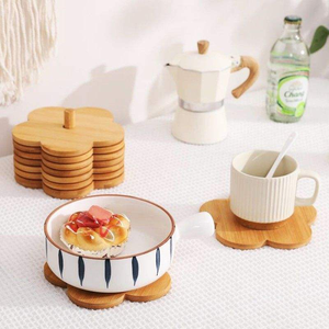Muestra Gratuita de Alfombrillas y Posavasos de Bambú con Logotipo Grabado, Aislantes del Calor, Accesorios de Cocina - Product Image 4