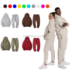 Venta al por mayor nuevos hombres Casual Logo Sweat Suit sudaderas con capucha chándal 2 piezas Set mujeres sudaderas con capucha y Jogger Jumping Jogging Suit - Product Image 1
