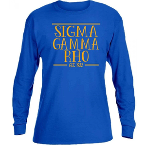 Camiseta de Manga Larga Personalizada Sigma Gamma Rho para Mujer, Camiseta de Algodón con Cuello Redondo y Letras de la Hermandad Griega, Ropa Casual de Calle al por Mayor - Product Image 2