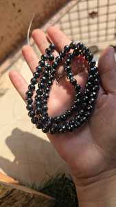 ลูกปัดเพชรโมอิสซาไนต์สีดำขนาด 6.50 มม. 20 นิ้ว เจียระไนแบบ AAA สำหรับทำเครื่องประดับ - Product Image 2