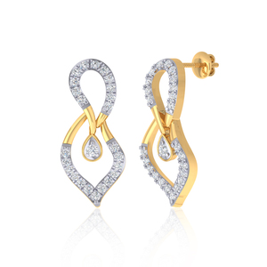 Aretes de Diamantes de Oro Sólido de 18K para Mujer, con Diamantes Blancos Naturales en Corte Pera, Joyería de Boda, Diseño Atractivo y Lujoso - Product Image 2