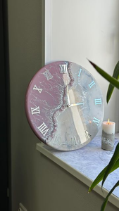 Shabby Chic Round Wall <b>Clock</b> With Floral Pattern And <b>Roman</b> Numerals For Living Room Decor - Product Image 5