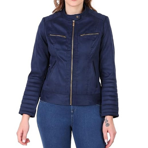 Chaquetas de cuero personalizadas para mujer, diseño moderno, cierre de cremallera, ajuste regular, para invierno. - Product Image 4