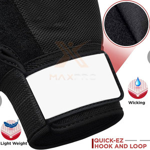 Gants de fitness en cuir robustes avec logo personnalisé, respirants, antidérapants, sangle de poignet réglable, unisexe - Product Image 6
