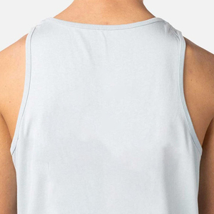 High Quality <b>Men's</b> Women's Summer Gym Tank Top Solid <b>White</b> Bamboo Fiber Knitted Inner <b>Vest</b> Turtleneck Eco-Friendly Breathable - Product Image 5