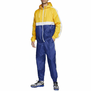 Conjunto Deportivo Personalizado de Otoño para Hombre, Chaqueta Cortavientos y Pantalones Deportivos Transpirables y Ligeros con Capucha, Poliéster/Nailon - Product Image 6