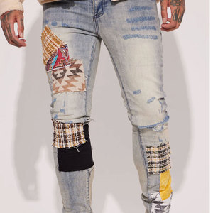 <b>Baggy</b> fit breathable Top Quality OEM Cargo Pockets <b>Trousers</b> <b>Baggy</b> Acid Washed Pants <b>Men's</b> Vintage Denim Jeans for <b>Men</b> - Product Image 6