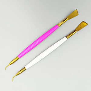 Herramienta de Lifting de Pestañas Vegana de Acero Inoxidable Chapado en Oro de Alta Calidad, Peine Separador de Pestañas de Doble Punta, Espátula Rosa y Blanca, Fast Lash - Product Image 6