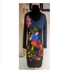 Vestido Midi de verano con cuello redondo para mujer, suave, ligero, estilo dulce, cintura Natural, precio razonable, proveedor indio - Product Image 3