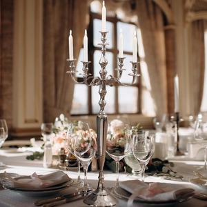 Candelabro de Metal Elegante de Cinco Brazos, Premium, para Centro de Mesa de Comedor y Fiestas, al Mejor Precio - Product Image 6