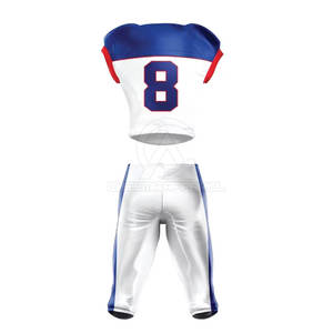 Uniforme de football américain robuste, adapté au sport, avec tissu respirant et design protecteur, et logo personnalisé. - Product Image 4