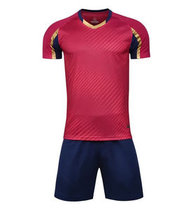 Ensemble de maillots de football en gros, uniformes de football personnalisés pour hommes adultes, respirants, manches courtes, 100% polyester - Product Image 1