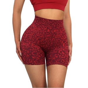 Sublimation <b>Athletic</b> Yoga Running Gym Shorts Women Summer Beach Board shorts with Leopard Print Sublimation Swim Trunks - Product Image 1