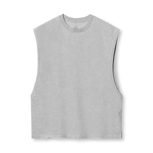Heather <b>Grey</b> Thick Cotton <b>Men's</b> Tank Top Oversize Athletic Singlets Gym Sports Wear Sleeveless Tank Top For <b>Men's</b> - Product Image 3