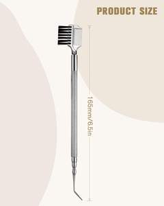 Separador de Pestañas de Punta Fina con Peine para Lifting, Tinte y Permanente, Mango Antideslizante de Acero Inoxidable - Product Image 5