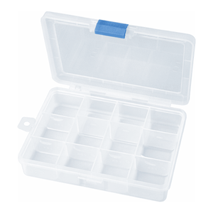 Caja de Plástico para Almacenamiento con Divisor Ajustable y Tapa con Bisagras para Guardar Piezas - Product Image 1