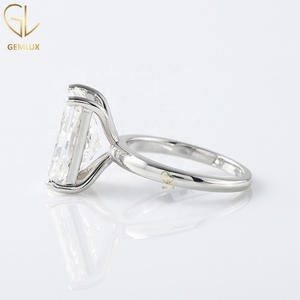 4 CT Radiant Cut Moissanite Engagement <b>Ring</b>, <b>Solitaire</b> Diamond <b>Ring</b> for Women Wedding <b>Ring</b>, 14k White Gold Promise <b>Ring</b> - Product Image 6