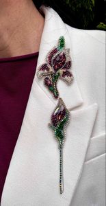 Broche artisanale brodée de perles MD HANDICRAFTS avec design personnalisé, bijoux unisexes pour mariage et fête, provenant de l'Uttar Pradesh - Product Image 6