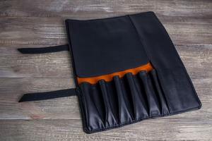 Real <b>Leather</b> <b>Tool</b> <b>Pouch</b> Genuine <b>Leather</b> Roll up <b>Pouch</b> Foldable Case Multi-purpose Classic Knife Roll <b>Tool</b> Bag LKR-0250 - Product Image 4