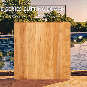 Planche à découper carrée en érable de la collection artisanale série B, 12"x12"x1.5", avec pieds et poignée durable pour couteau, pour usage en cuisine - Product Image 2