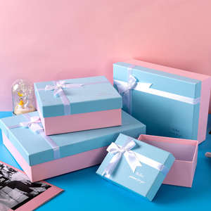 Nueva Caja de Regalo de Cartón Kraft de Gran Tamaño Personalizada, Caja Rectangular con Lazo Hecho a Mano, Caja de Color con Tapa, Alta Calidad - Product Image 3