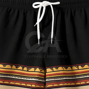 Adjustable <b>Men</b> Swim <b>Trunks</b> Lightweight Beach Shorts Quick Dry Swimming Wear Breathable Short With Drawstring Waist - Product Image 3