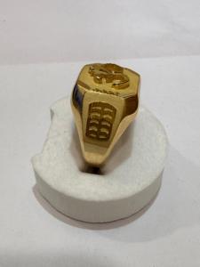Anillo de Sello para Hombre de Latón Chapado en Oro al por Mayor, con Patrón Grabado Tradicional, Anillo de Moda Audaz para Hombre, Joyería Hecha a Mano - Product Image 2