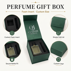 Boîte cadeau de parfum de luxe biodégradable noire, boîte d'emballage rigide en carton magnétique personnalisée, sac en papier avec votre propre logo - Product Image 4