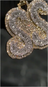 Custom <b>Name</b> Number Iced Out 925 Silver Pendants Moissanite Baguette <b>Chain</b> Necklace With Diamond for Men Women Jewelry - Product Image 3