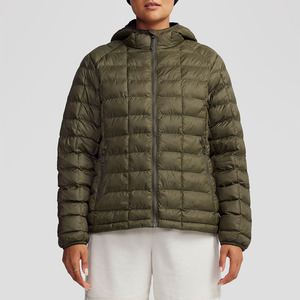 Winter Quilted Cotton Puffer <b>Jacket</b> Custom Logo Zipper Printed Front Warm Heated Outdoor Fashion Coat Nylon - Product Image 1