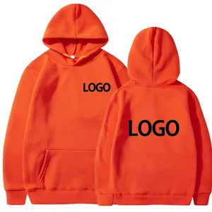 Sudadera con Capucha de Algodón para Mujer, Talla Grande, Color Sólido, Logotipo con Letras Estampadas en la Parte Delantera, Estilo Casual para Otoño - Product Image 3