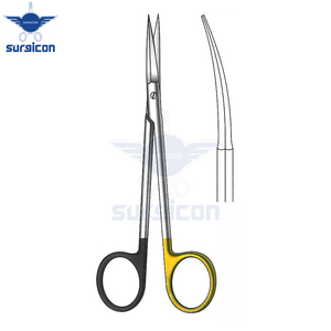 Ciseaux chirurgicaux Peck-Joseph 14 cm / 5-1/2 pouces, lame incurvée aiguisée, dentelée, Super Cut TC, acier inoxydable de qualité supérieure - Product Image 2