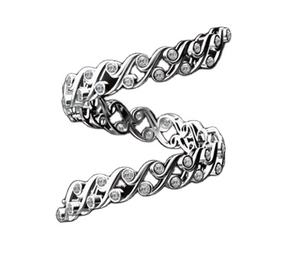 กำไลข้อมือ/กำไลทองคำขาวทรงวินเทจประดับเพชรทรงบริลเลียนท์คัท สำหรับผู้หญิง ได้รับการรับรองจาก IGL เหมาะสำหรับโอกาสพิเศษ-งานหมั้น - Product Image 1