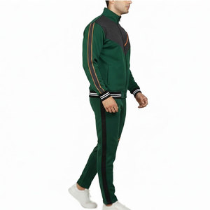 Survêtements de haute qualité personnalisés avec logo, respirants, à séchage rapide, en polyester/coton, col montant, fermeture éclair, pour hommes - Product Image 3