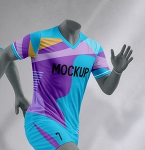 ชุดยูนิฟอร์มอเมริกันฟุตบอลคุณภาพสูง ระบายอากาศได้ดี พิมพ์ลายสวยงาม แขนสั้น ดีไซน์ปรับแต่งได้ ผลิตจากโพลีเอสเตอร์ 100% ราคาประหยัด - Product Image 2