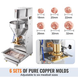 Macchina Automatica Commerciale per Polpette 1100W, 280 Pezzi/min, per Polpette di Pesce, Manzo, Maiale e Gamberetti - Product Image 2