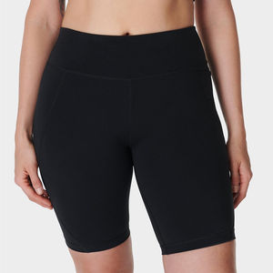 Women's Customized Mid Waist Yoga Gym Shorts Seamless Workout Sports <b>Leggings</b> Solid <b>Pattern</b> Made in Pakistan Wholesale - Product Image 2