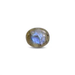 Natural Labradorite Loose Gemstone 5.9 Carat Certified Rough Slice Oval Smooth Cut 20mm 14mm Wholesale - Product Image 1